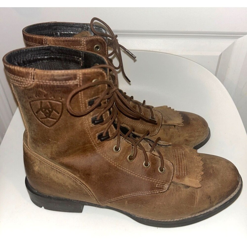 Ariat Heritage Lacer II Boots Women’s size 7.5 Leather Lace Up Distressed - Picture 4 of 9